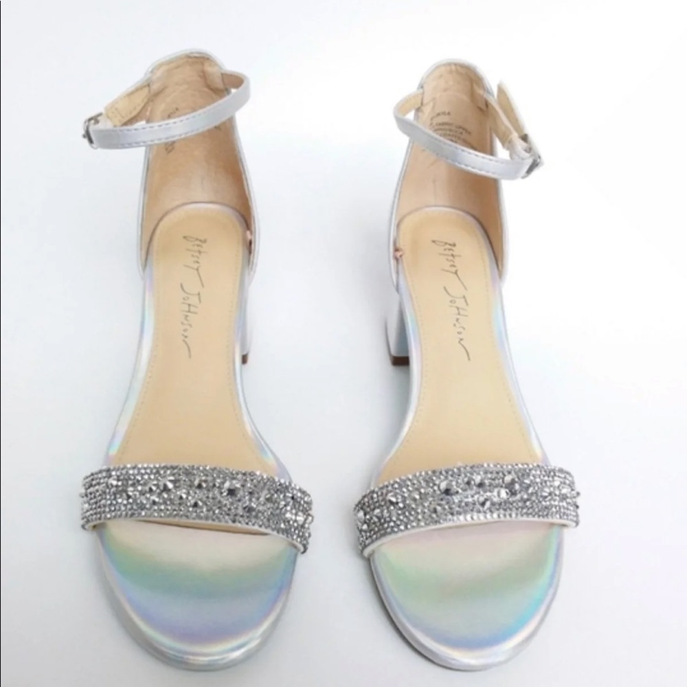 Betsey Johnson Skyla Rhinestone Iridescent Heels